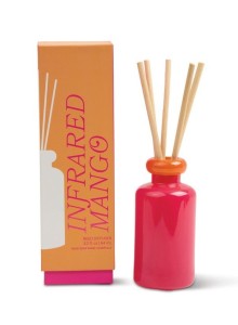 STADF0303EU Paddywax Stacked 94ml Glass Diffuser Hot Pink and Orange - Infrared Mango